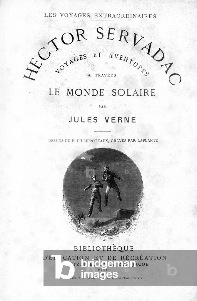 Frontpage of Jules Verne's book 