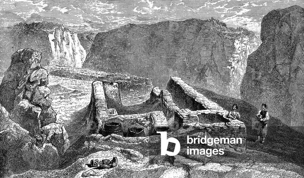 ruins of Troy , drawing by Edward Moss in 1878