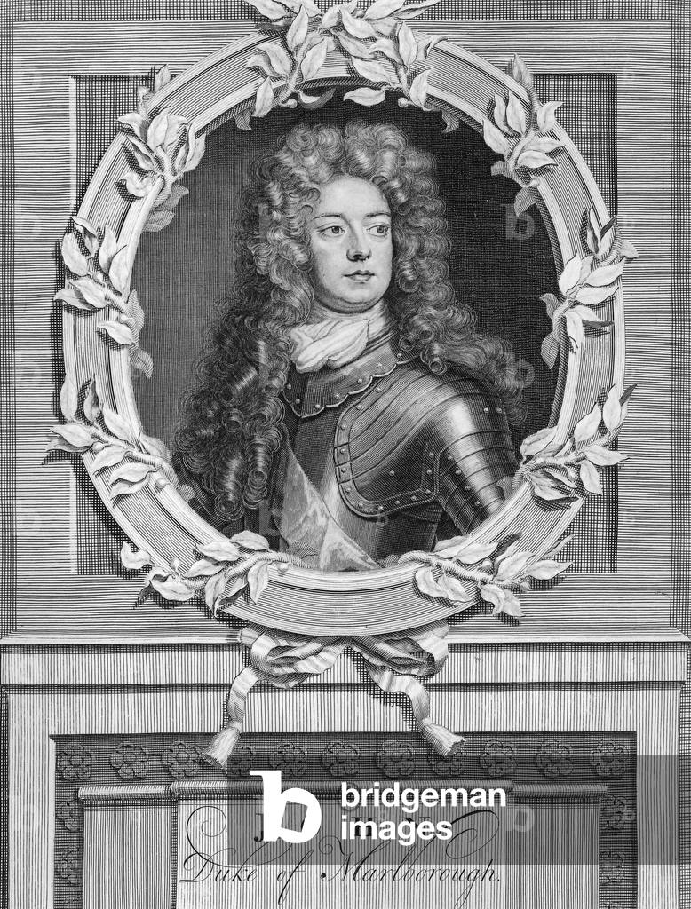 John Lord Churchill (1650-1722) Duke of Marlborough english general 3rd governor of Company of the Hudson bay in 1685-1692, engraving