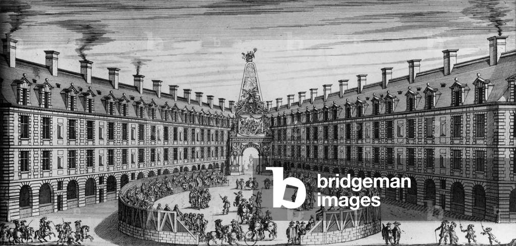 Amphitheatre on the place Dauphine in Paris, engraving by Jean Marot (1619-1679)