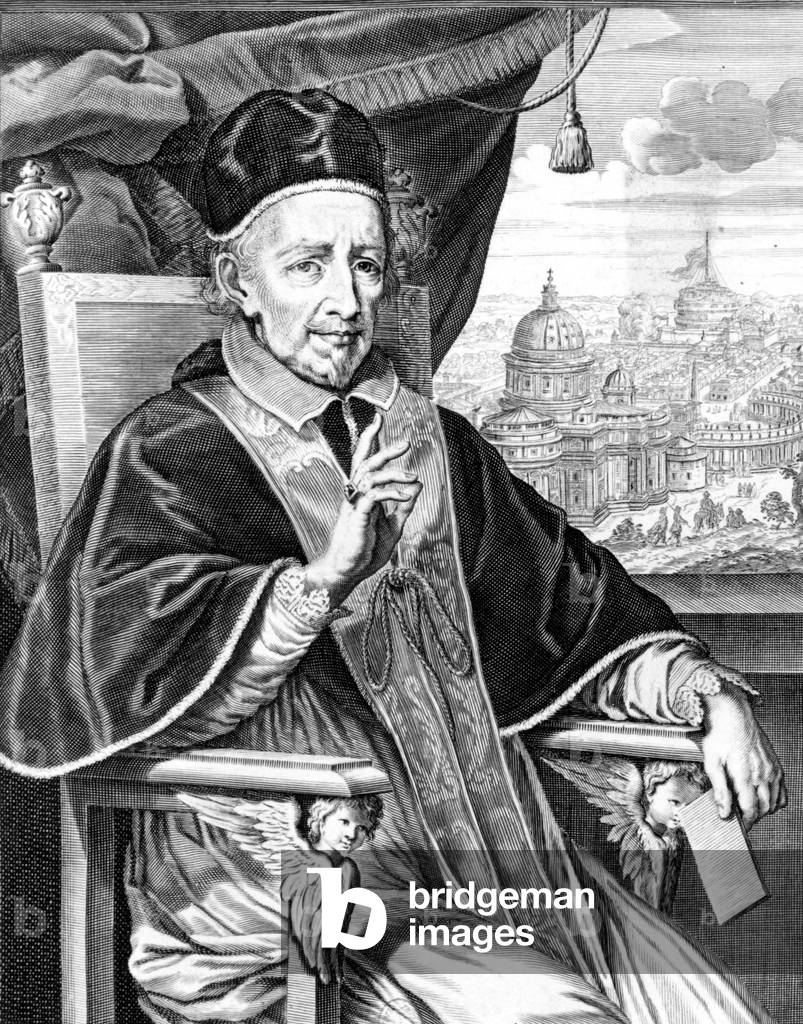 Antoine Pignatelli (1615-1700) pope Innocent XII in 1691-1700, engraving