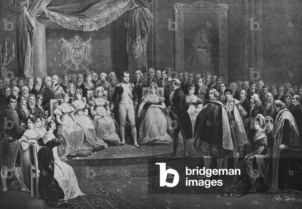Napoleon and the imperial court painting of Victor Adam