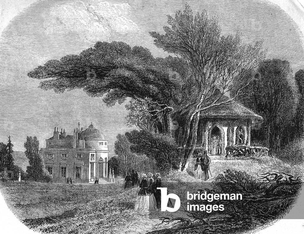 La Bagatelle, engraving by Grandsire in 1850