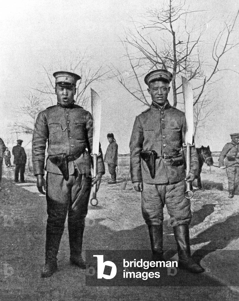 Soldiers of imperial army, China, 1911