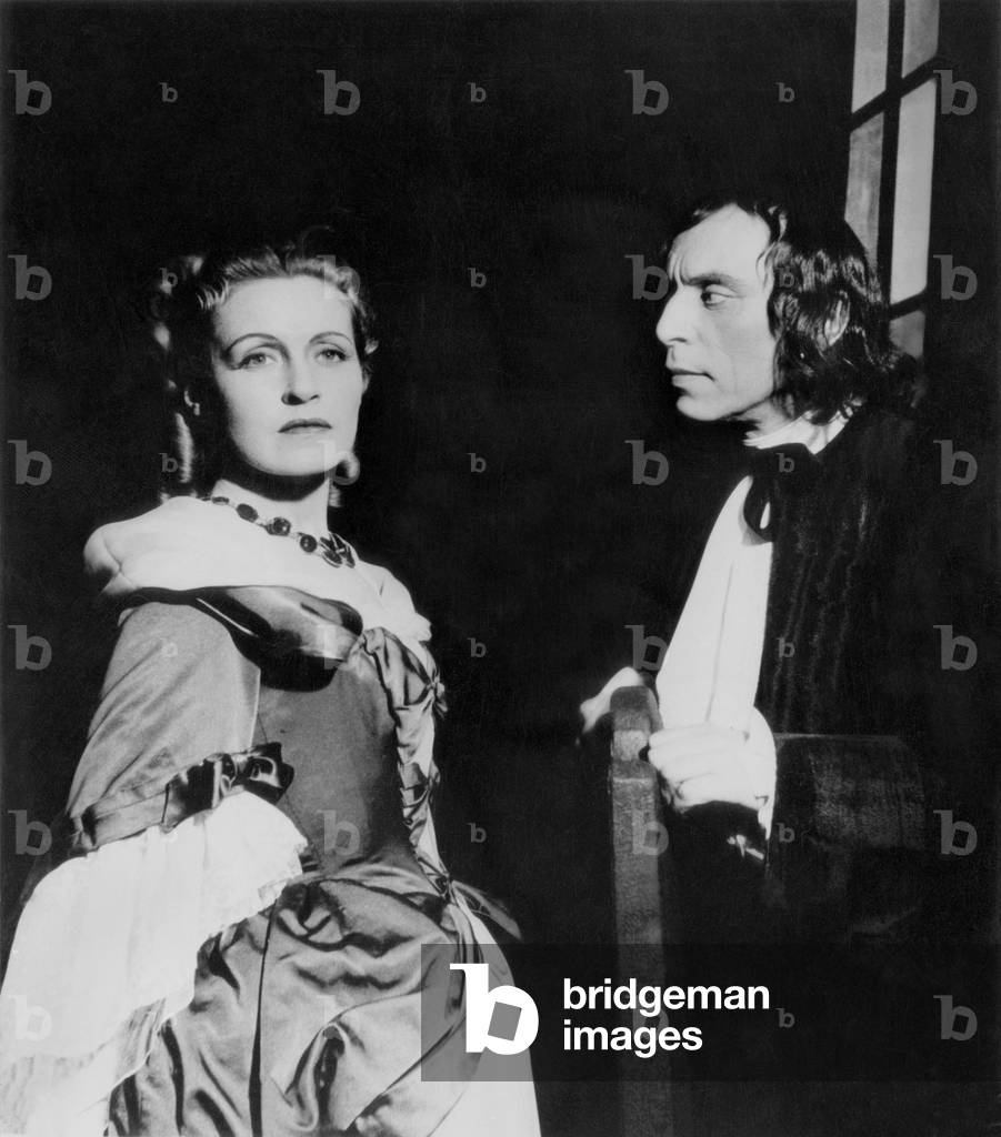 The French actor Louis Jouvet in the play entitled Tartuffe or the impostor by Jean Baptiste Poquelin called Moliere, in the theater of the Athenee, in Paris, in 1950