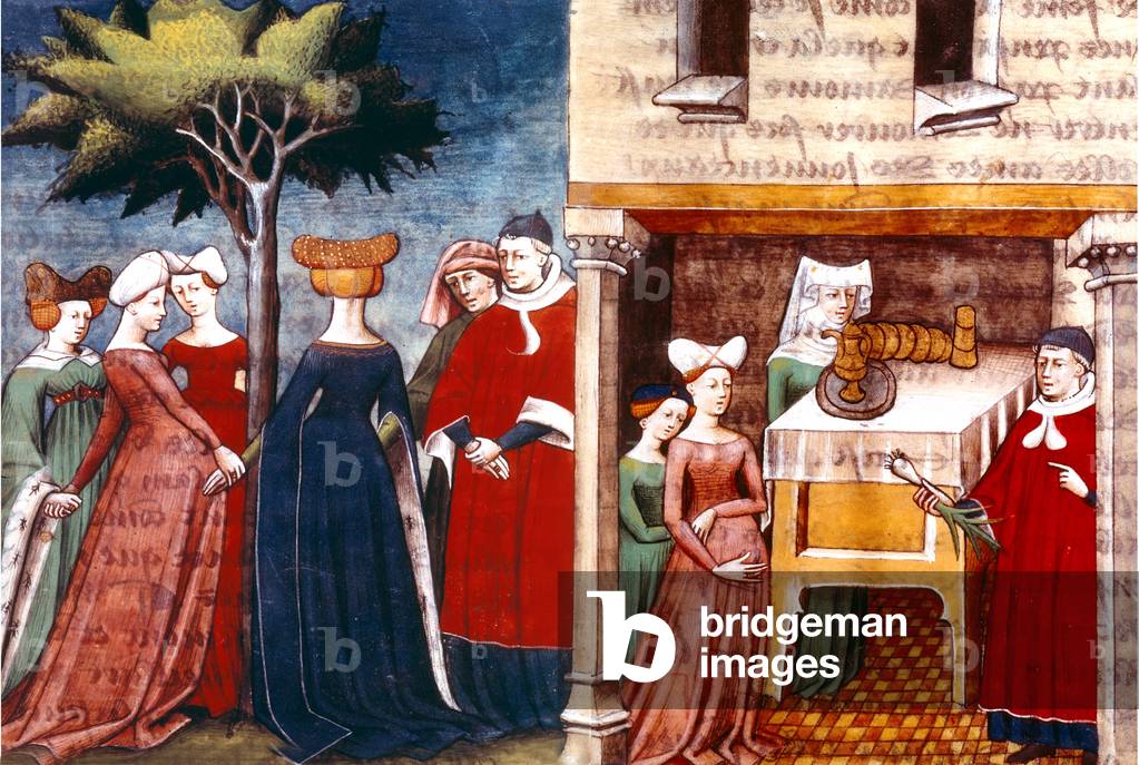 plants medicine is an illumination extracting from Boccace's Decameron (1432)