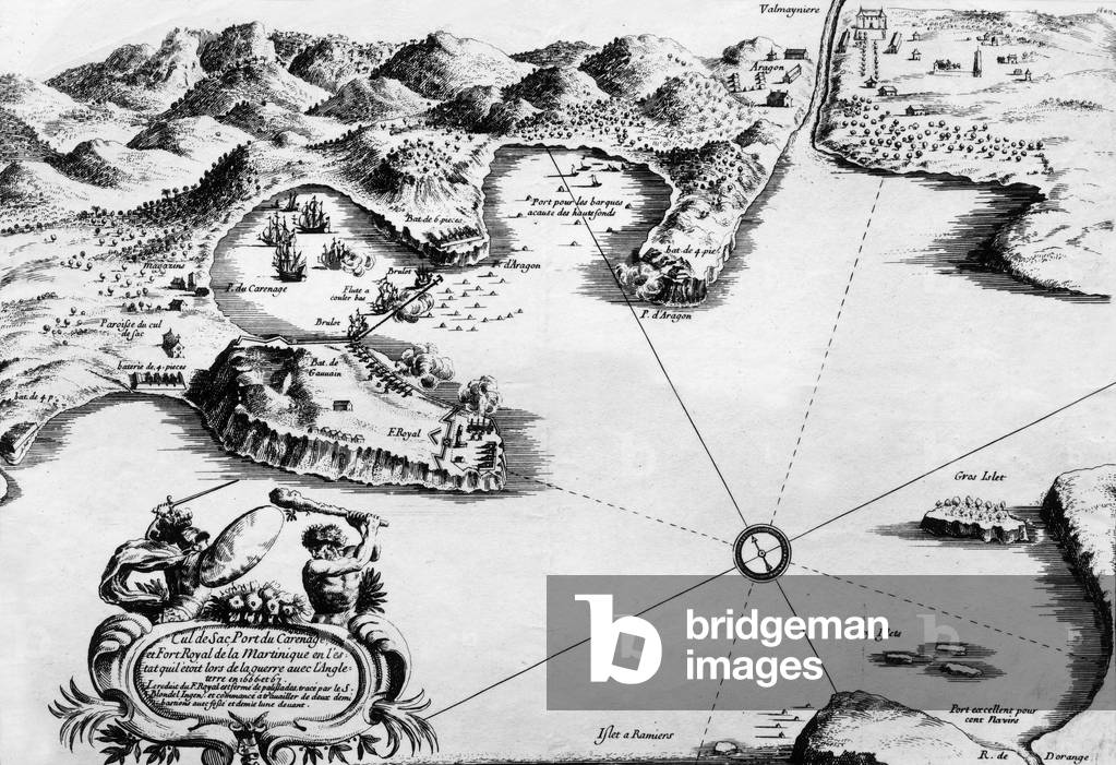 Map of Martinique, 1666 - 1667, engraving