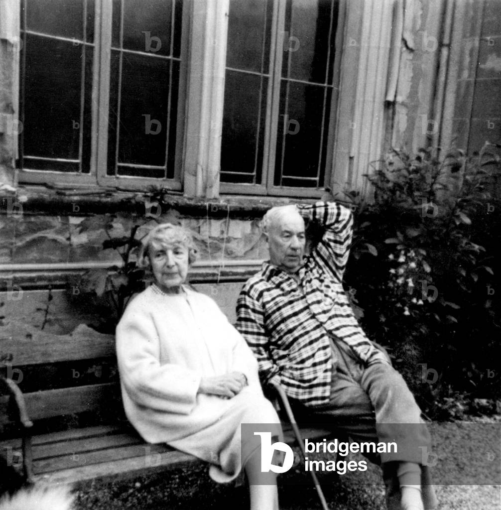 Paul Morand and his wife, the princess Soutzo in switzerland in 1970