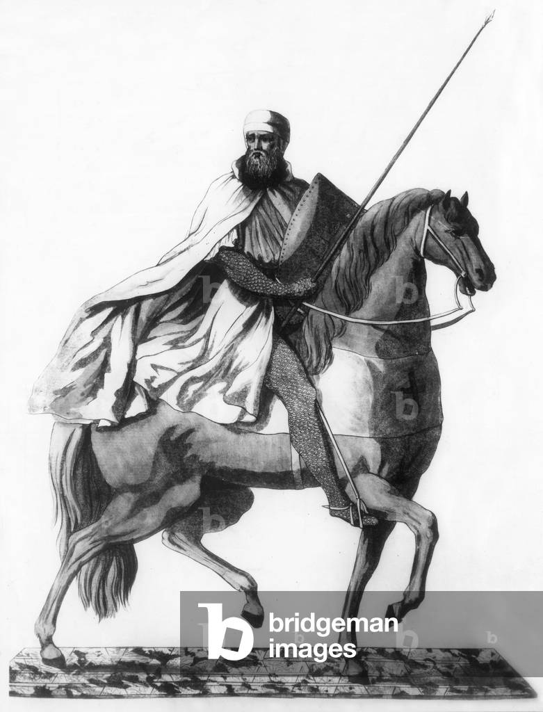 Knight Templar, 12th - 14th century, engraving