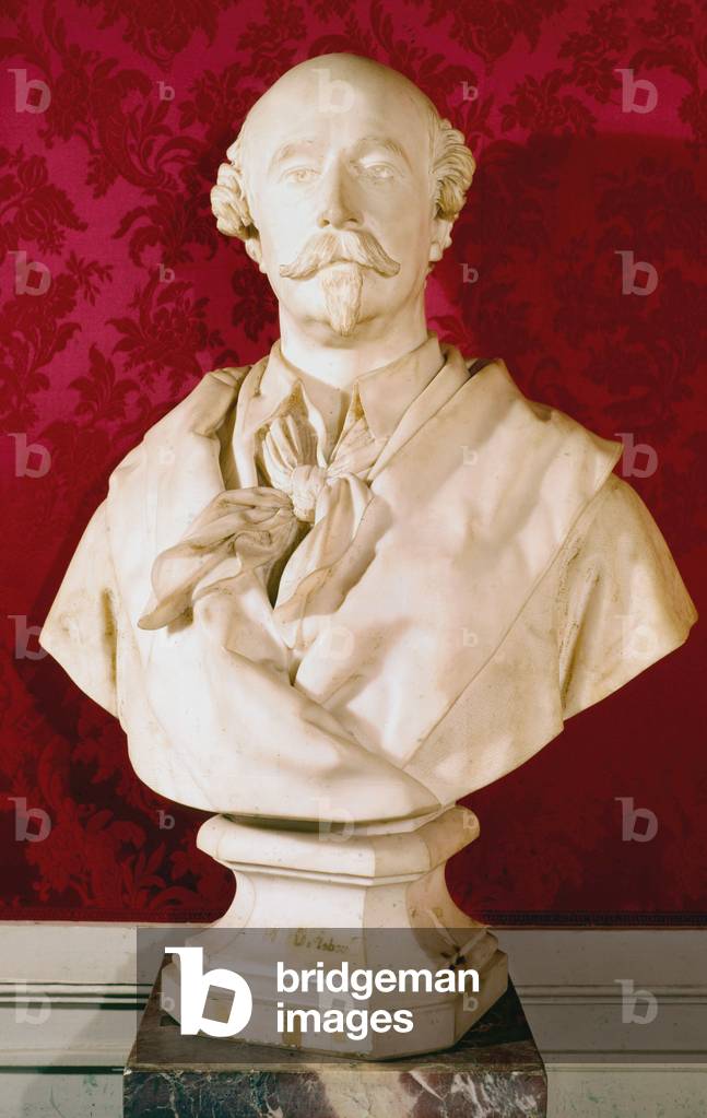 marble bust of Charles duke of Morny, French emperor NapoleonIII's half-brother, made by Iselin