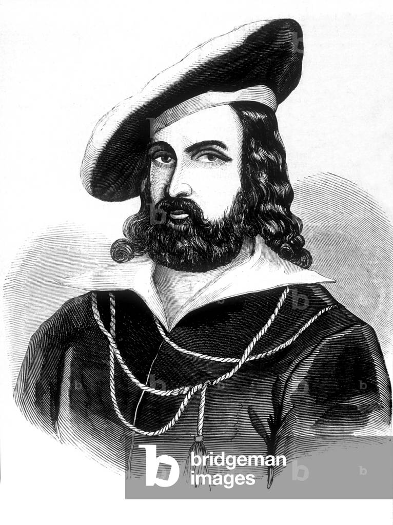 Giuseppe Garibaldi (1807-1882) italian patriot who fought for unification of Italy, engraving