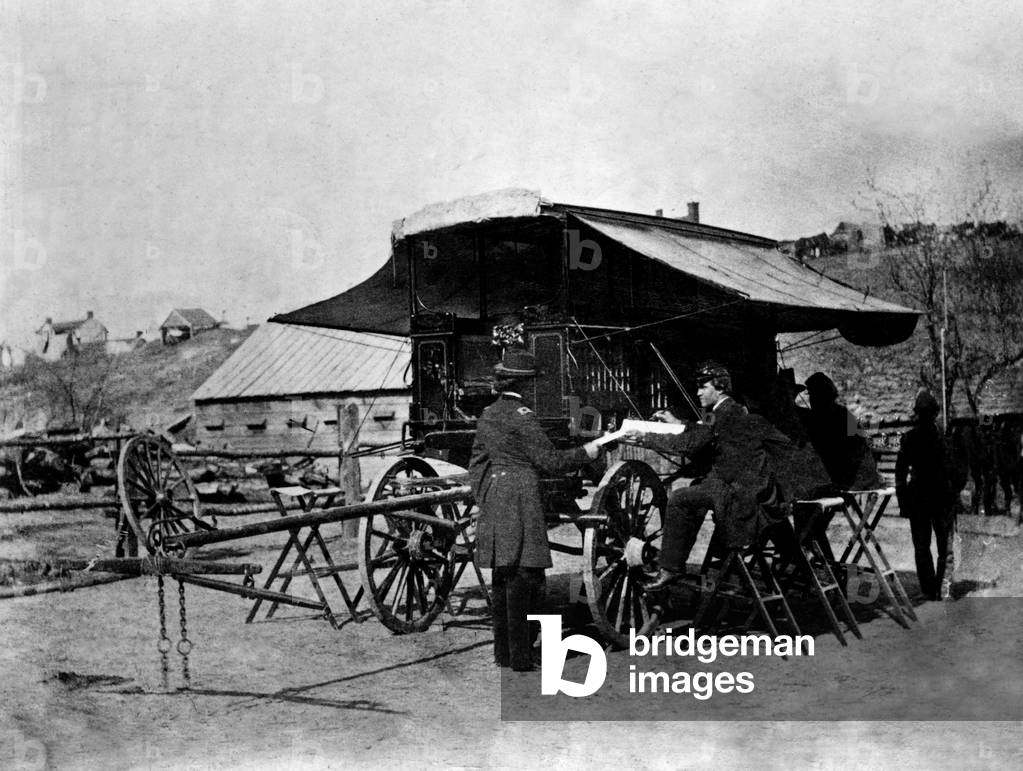During American Civil War in United States (1861-1865), army of the Cumberland, prototype of modern army, had this mobile headquartersfrom which generals using new communications techniques could control troops