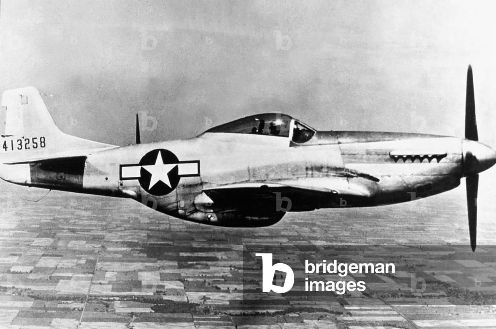 Plane Mustang P51 prototype built in 117 days, flew for 1st time in october 1940, used from 1942 in United States