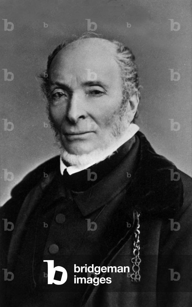 Victor Schoelcher: French politician, Women right defender, against death penalty and permitted the slavery abolition, photo of Truchelue, 1880 (b/w photo)