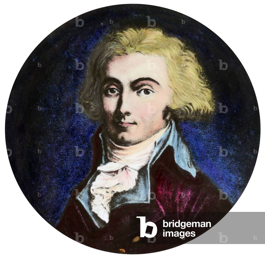 Marie Jean Herault de Sechelles (1759-1794) French lawyer, deputy during French revolution, engraving