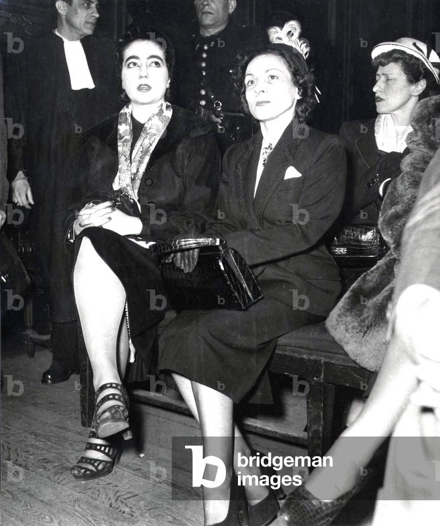 2nd trial of Rene Hardy in may 1950 : Lydie Bastien (friend of Hardy) testifying