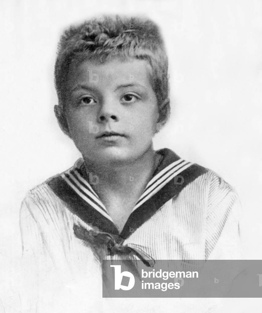 Antoine de Saint-Exupery (1900-1944) French writer and pilot here as a child c. 1905