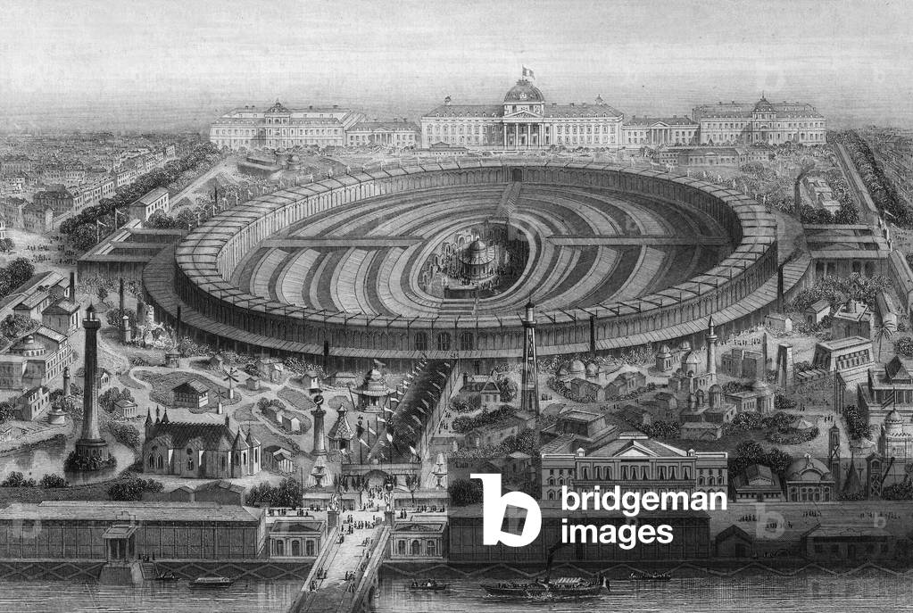 Champ de Mars during Paris World Exposition, 1867, France, 19th century (engraving)
