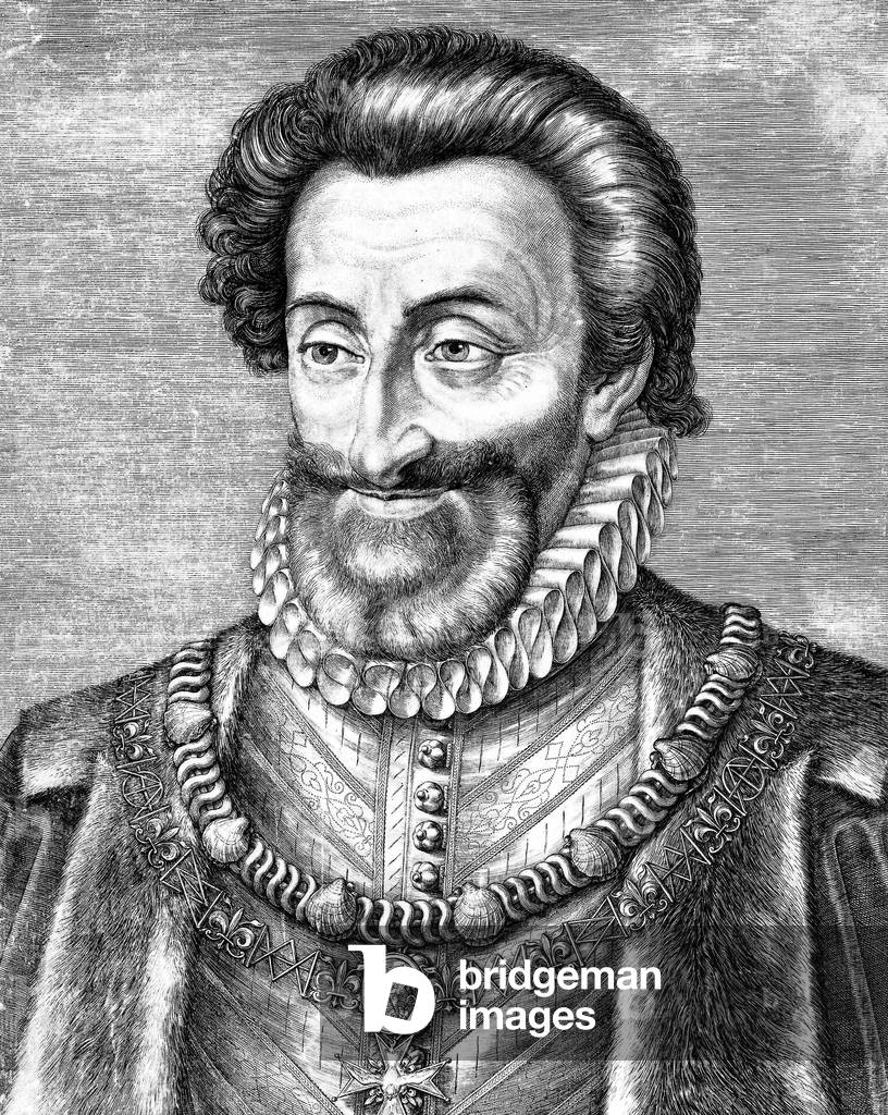 Henri IV (1553-1610) French king in 1589-1610, engraving