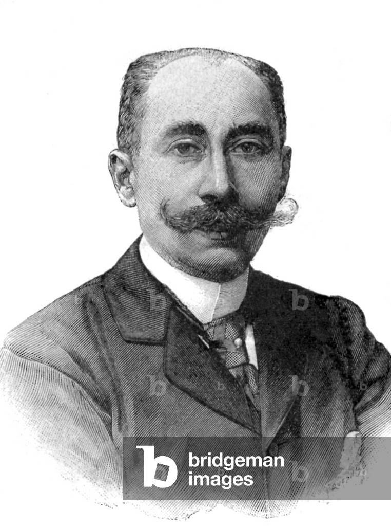 Albert Vandal (1853-1910) French historian member of Academie Francaise, engraving