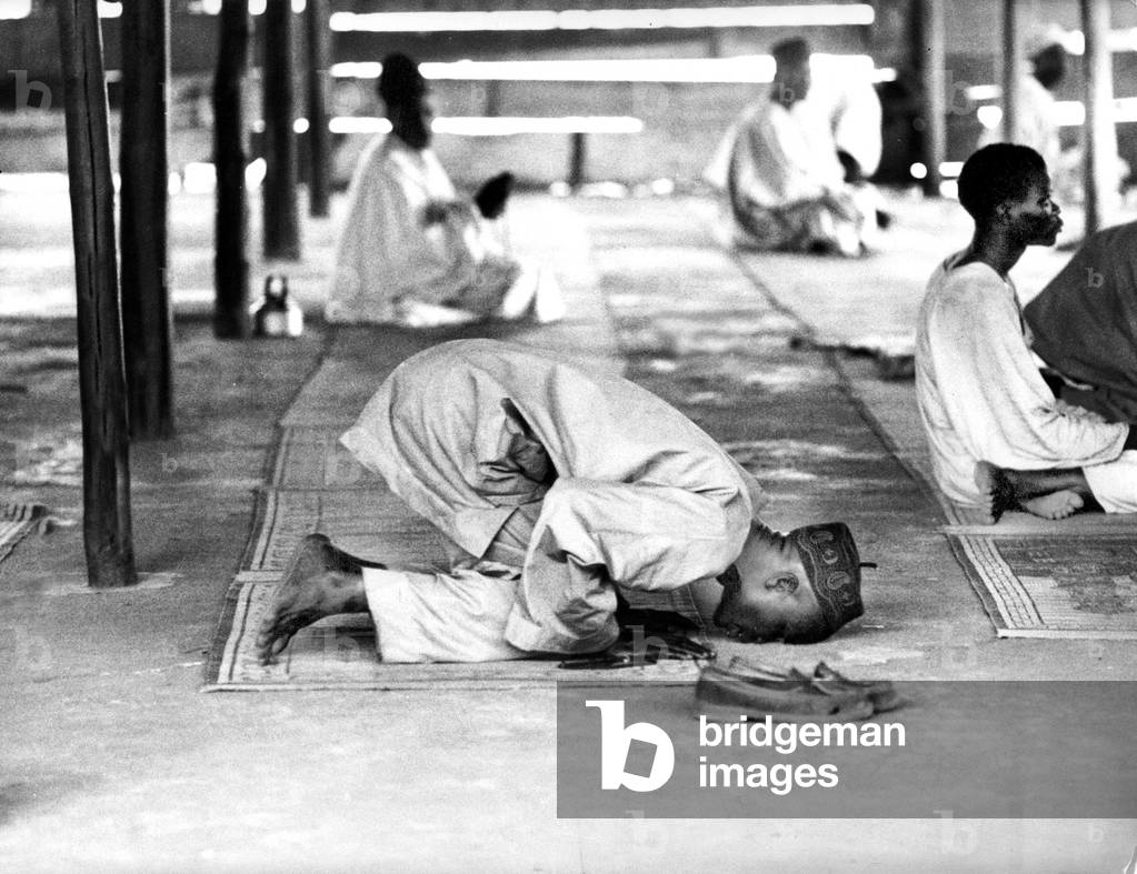 muslim man during the prayer in Nigeria