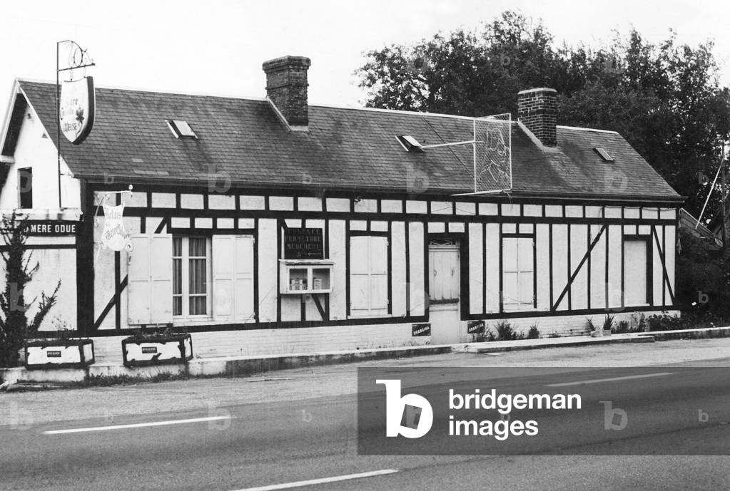 Place where French gangster Emile Buisson was arrested in 1950 in Claville, Normandie, France