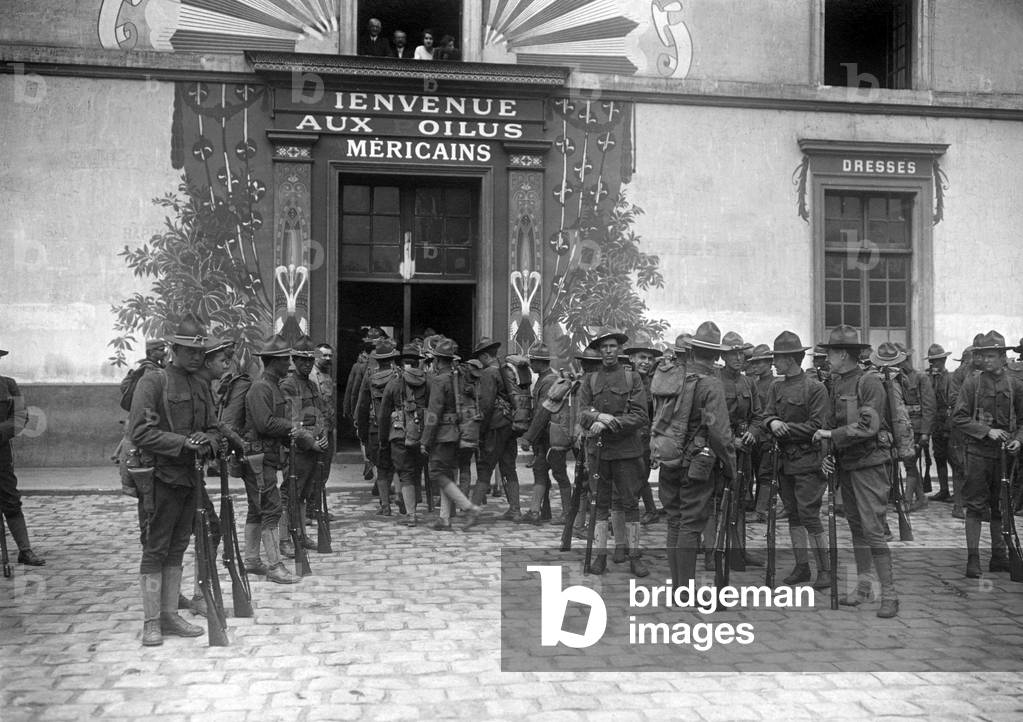 American troops in Reuilly barracks (France), 1st world war