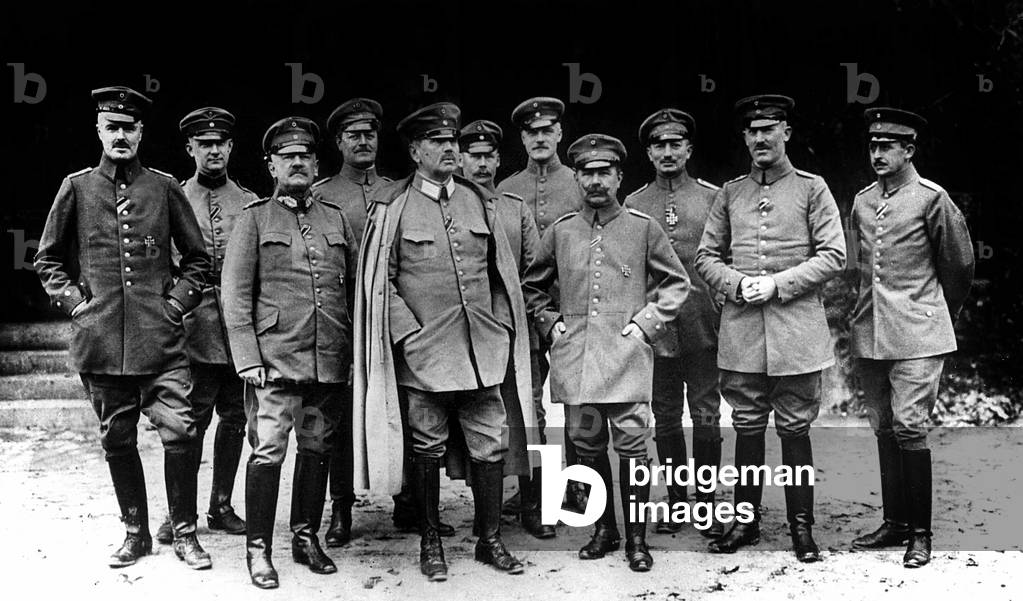 german General Von Kluck and his staff, 1st world war