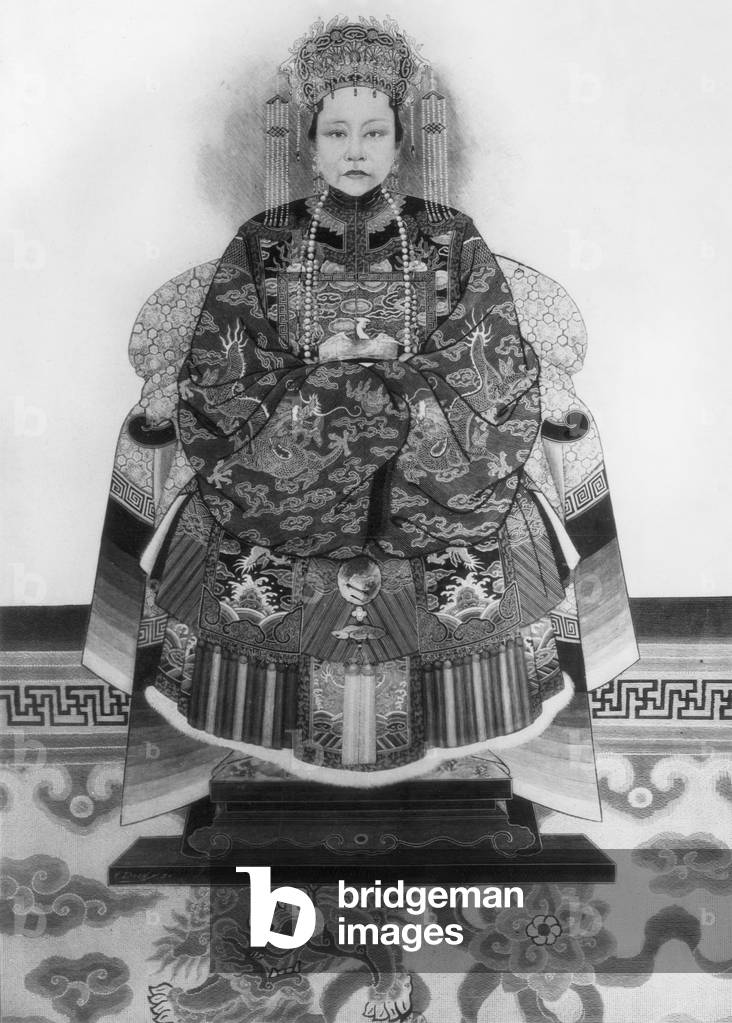 TZ'U HSI (1835-1908) Empress dowager of China, 1875-1908, engraving after chinese watercolor