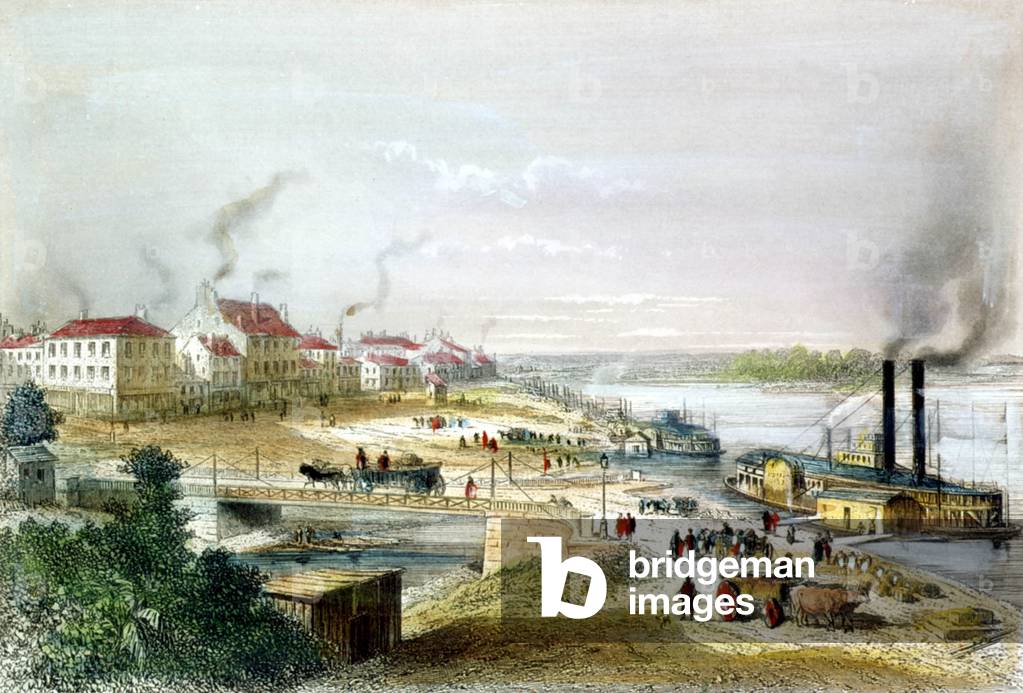 View of Louisville, Kentuky, USA, engraving, 19th century