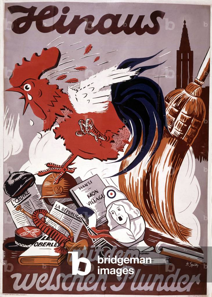 German propaganda poster by Sporty against Frenches 1944