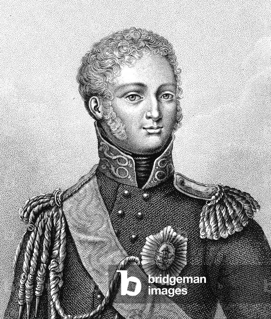 Alexander 1st (1777-1825) czar of Russia in 1801-1825, engraving