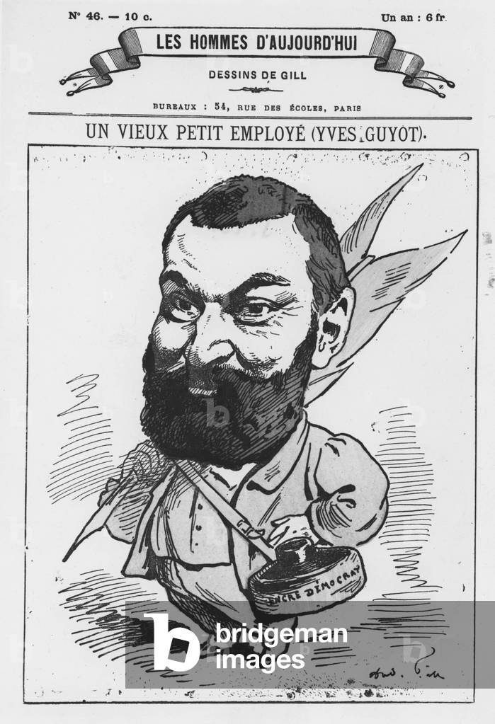 First page of the newspaper Les hommes d'Today drawing by Gil Un vieux petit employe (Yves Guyot)