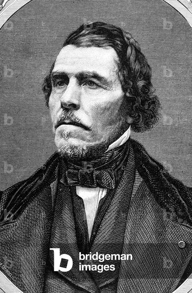 Eugene Delacroix (1798-1863) French painter, engraving
