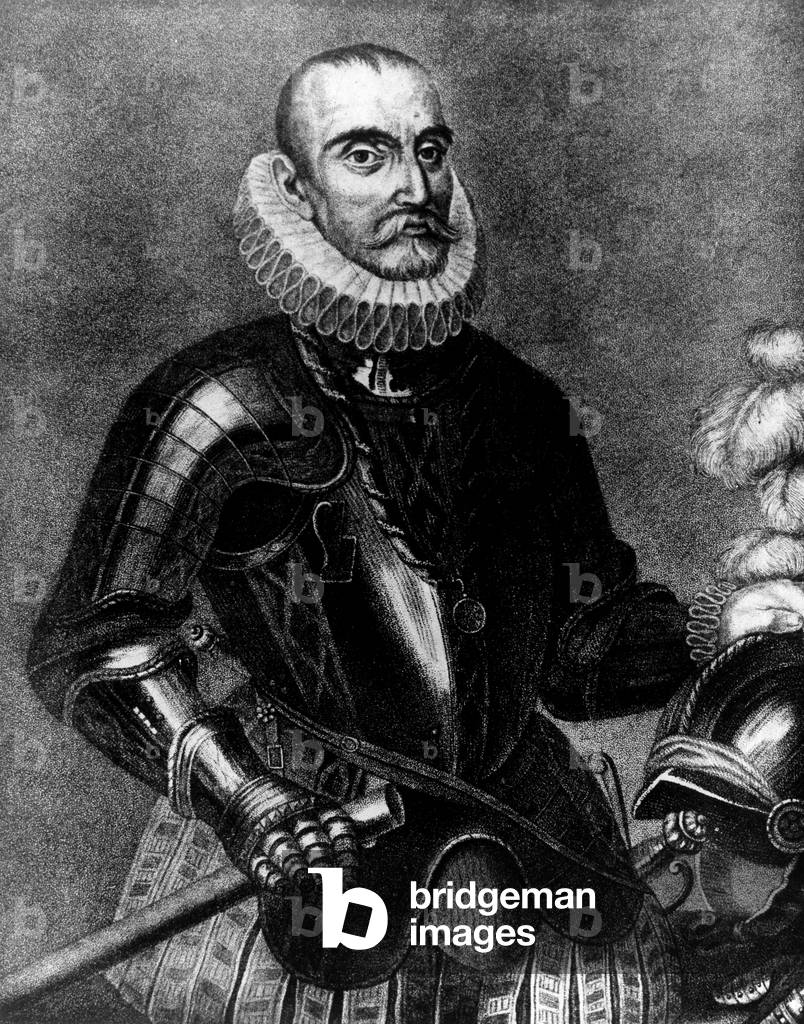 Gonzalo Fernandez de Cordoba y Aguilar (1453-1515) spanish military, called El Gran Capitan, engraving