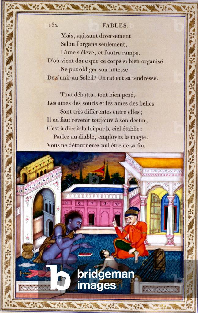 The Mouse Metamorphosed into a Maid, illustration of tale by Jean de La Fontaine