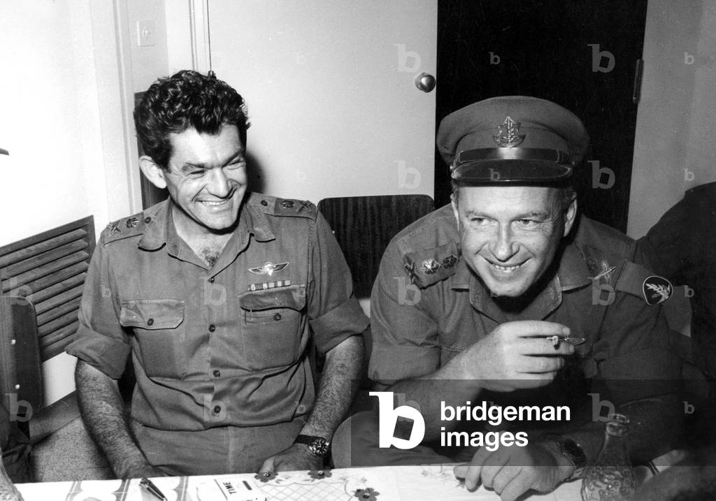 Yifzhak Rabin and Dado Elazar during Six Days War, 1967 (photo)