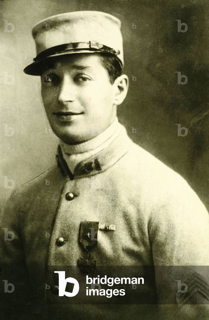 French singer Maurice Chevalier (1888-1972) as soldier c. 1908