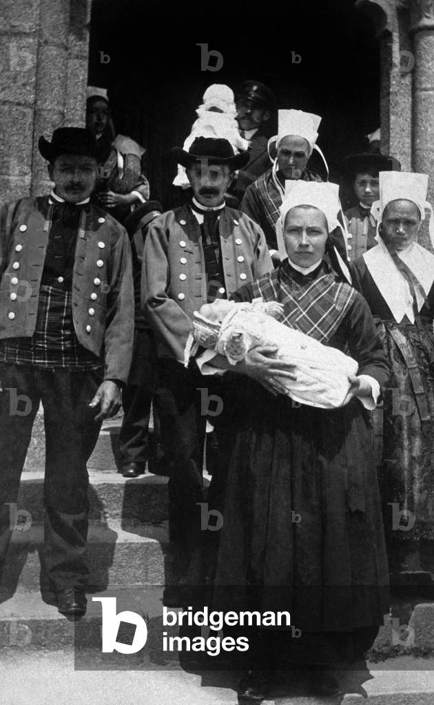 A Breton baptism early 20th century