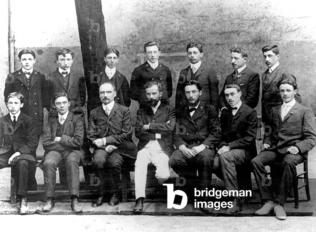 French writer he received the Goncourt prize in 1925, here when student (1st row 1st right) c. 1910