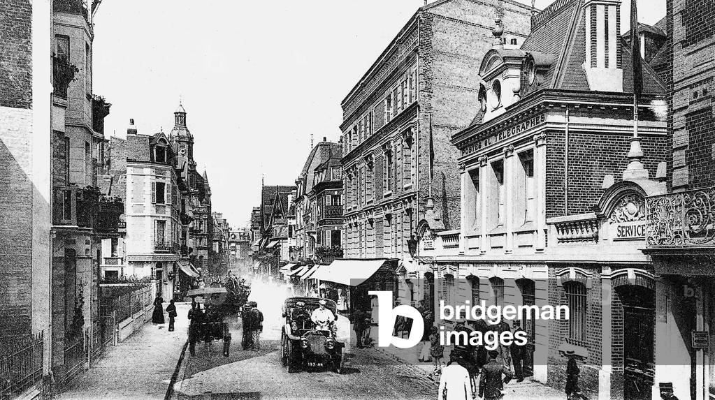 Trouville (Normandy, France) : street scene, c. 1900