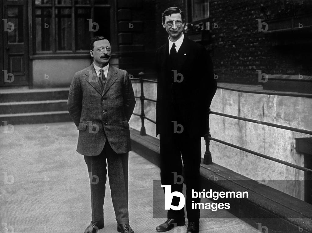 Eamon De Valera and Arthur Griffith at peace conference in Ireland in july 1921
