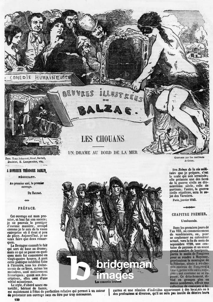 Frontpage of book by Honore de Balzac 