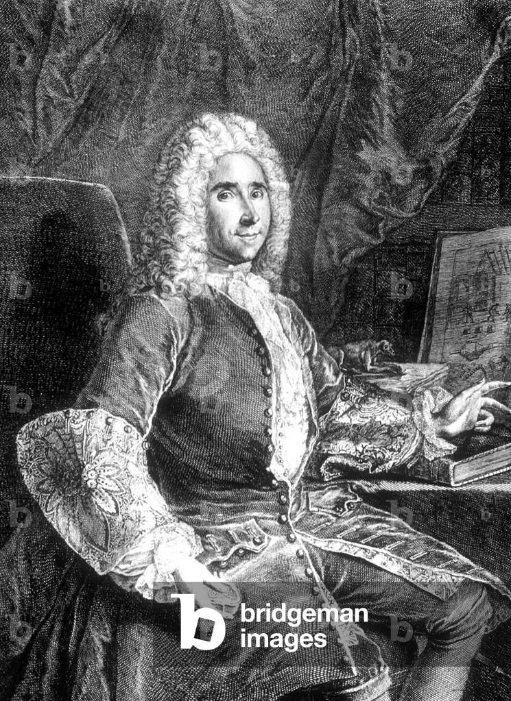 Rene Antoine Ferchault de Reaumur (1683-1757) French scientist, engraving