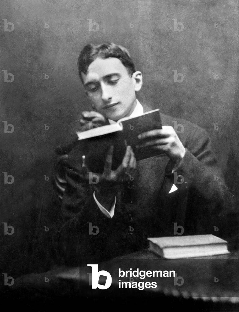 French writer Francois Mauriac (1885-1970) here reading c. 1902