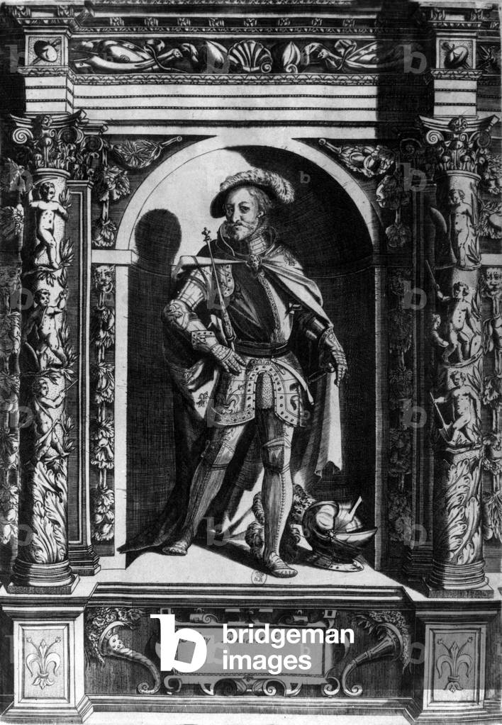 Francois 1st (1494-1547) king of France in 1515-1547, engraving (16th century)