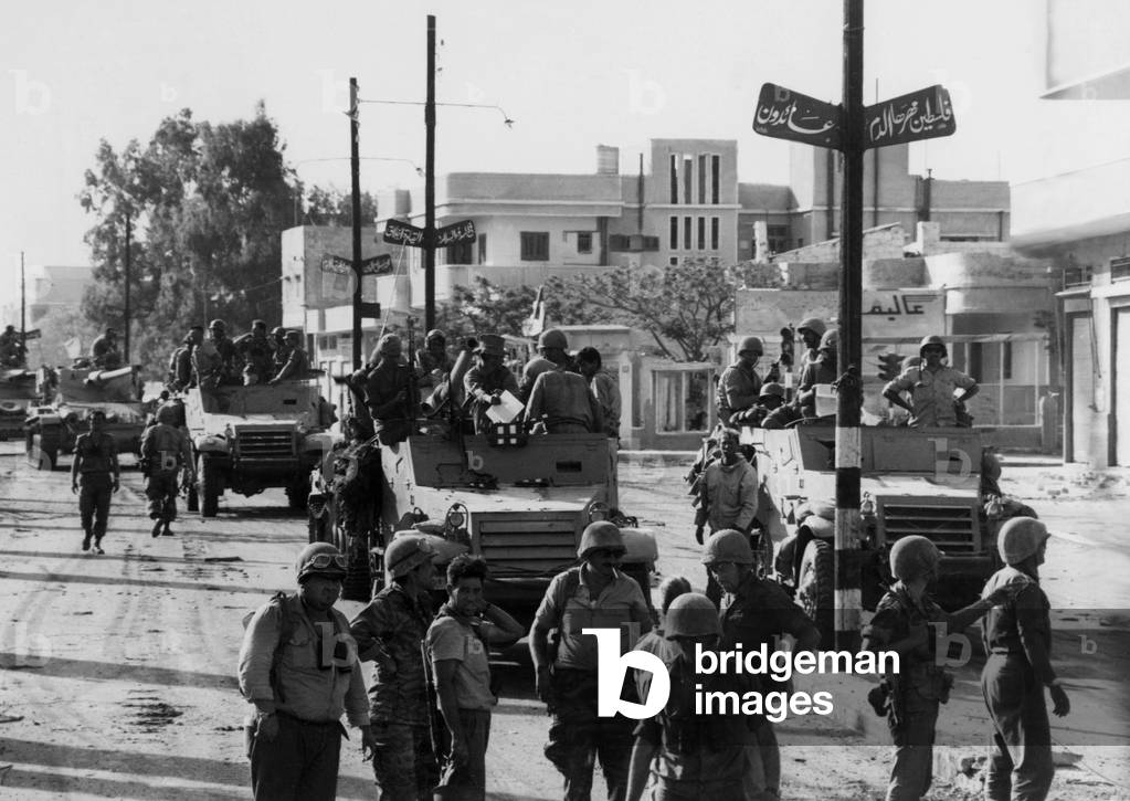 Entrance of Israeli in Gaza during Six Days war on june 7, 1967