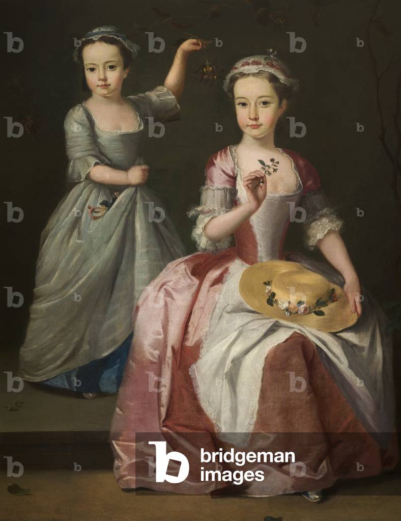 Meriel Legh and Dorothea Byrne, c.1750 (oil on canvas)