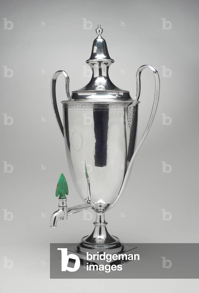 Hot Water Urn, 1800 (silver, bone or ivory, pigment)