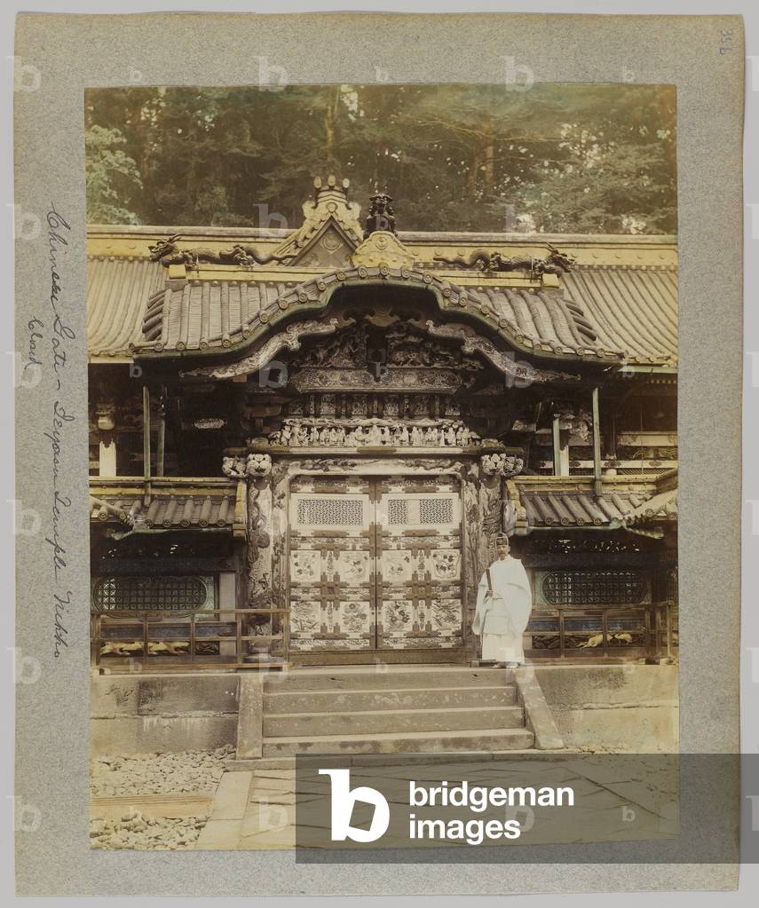 Chinese Gate, Tōshō-gū, Nikko, Japan (hand-coloured b/w photo)